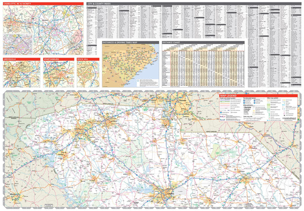 South Carolina Regional Map Easy To Read! Folded Map - Wide World Maps & MORE!
