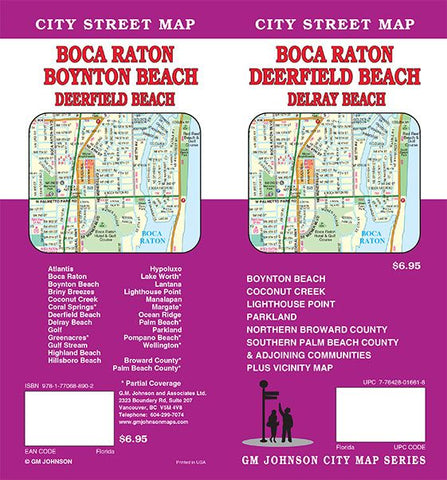 City Street Map Boca Raton / Boyton Beach / Deerfield Beach / Delray Beach - Wide World Maps & MORE!