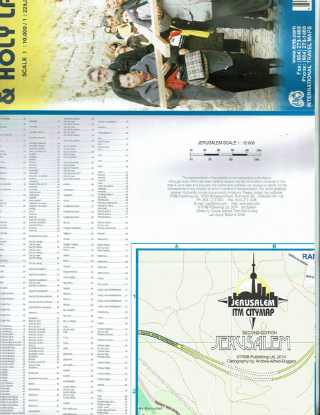2014 Jerusalem & Holy Land 1:10,000/1:225,000 [Used - Like New] - Wide World Maps & MORE!