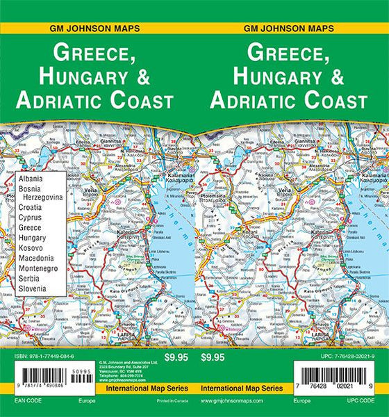 Greece, Hungary & Adriatic Coast (International Map Series) - Wide World Maps & MORE!