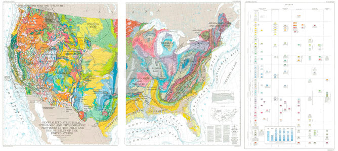 United States Fold and Thrust Belt Map Set - Wide World Maps & MORE! - Map - United Stated Department of the Interior - Wide World Maps & MORE!