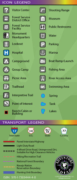 Arizona Hunt Unit 09 Hunting / Recreation Map - Wide World Maps & MORE!