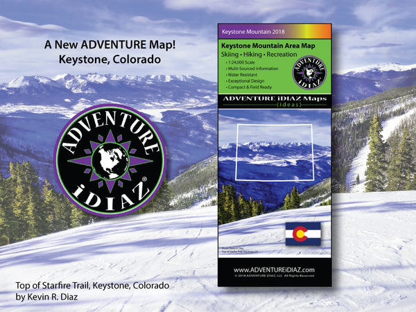 Keystone Colorado Ski Trail & Topographic Map - Wide World Maps & MORE!