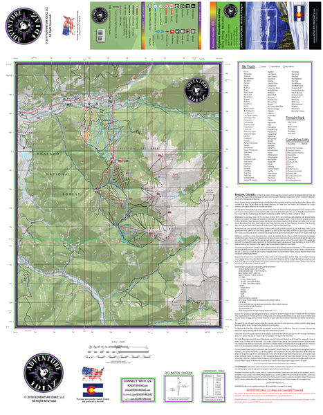 Keystone Colorado Ski Trail & Topographic Map - Wide World Maps & MORE!