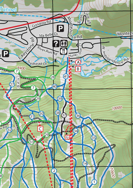 Keystone Colorado Ski Trail & Topographic Map - Wide World Maps & MORE!