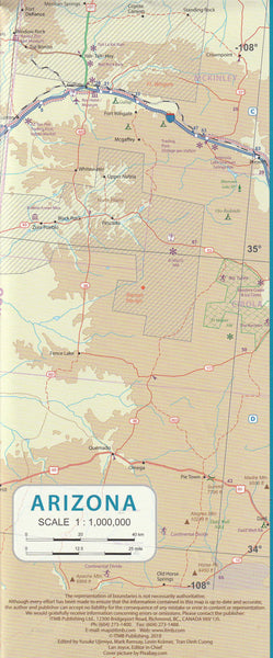 Grand Canyon 1:90,000 and Arizona 1:1,000,000 Travel Reference Map - Wide World Maps & MORE!