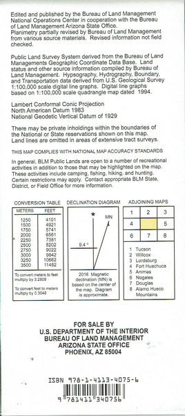 Chiricahua Peak Surface Management Status 1:100,000-Scale Topographic Map - Wide World Maps & MORE! - Map - United States Department of the Interior' - Wide World Maps & MORE!