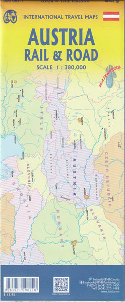 Austria Travel Reference Map 1:380K Waterproof - Wide World Maps & MORE!