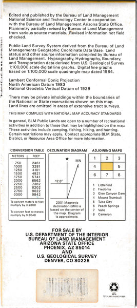 Grand Canyon 1:100,000-Scale Topographic Map: Arizona 60 × 30 Minute Series (Surface Management Status) - Wide World Maps & MORE!