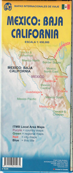 Mexico: Baja California Waterproof - Wide World Maps & MORE!