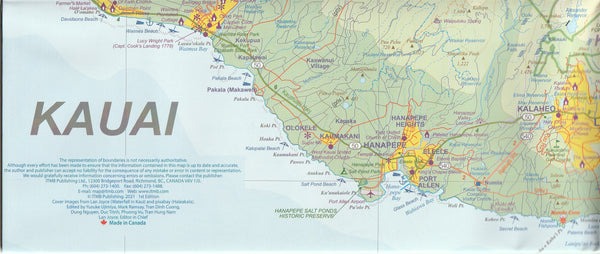 Maui, Kauai, & Molokai Travel Reference Map Waterproof 1:100,000 - Wide World Maps & MORE!
