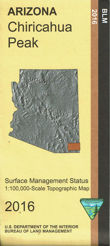 Chiricahua Peak Surface Management Status 1:100,000-Scale Topographic Map - Wide World Maps & MORE! - Map - United States Department of the Interior' - Wide World Maps & MORE!