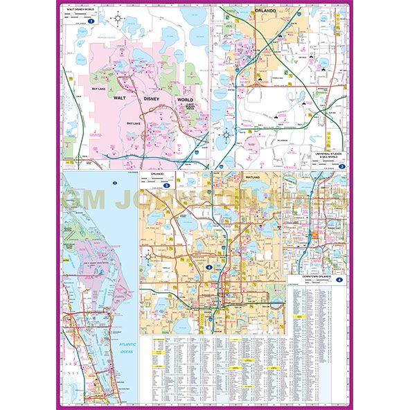 Orlando & Vicinity, Florida Regional Map - Wide World Maps & MORE!