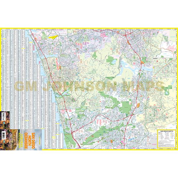 Detailed Street Map of San Diego – North / Oceanside / Carlsbad / Escondido (City in Your Pocket) - Wide World Maps & MORE!