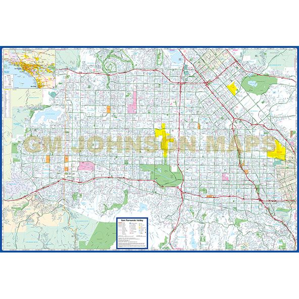 Detailed Street Map of San Fernando Valley / Burbank / Glendale (City in Your Pocket) - Wide World Maps & MORE!