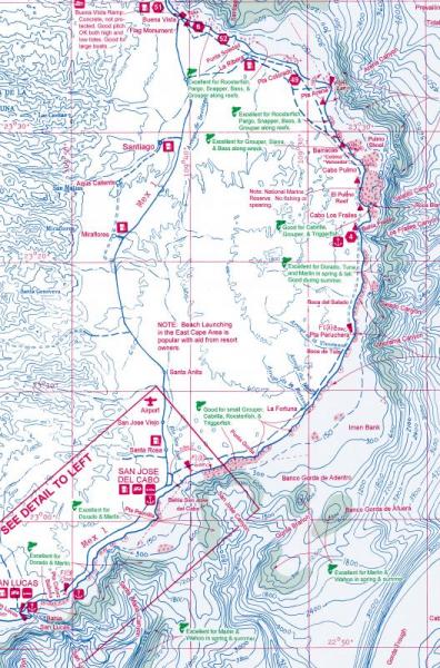Sea of Cortez South, Loreto to Cabo San Lucas - Wide World Maps & MORE!