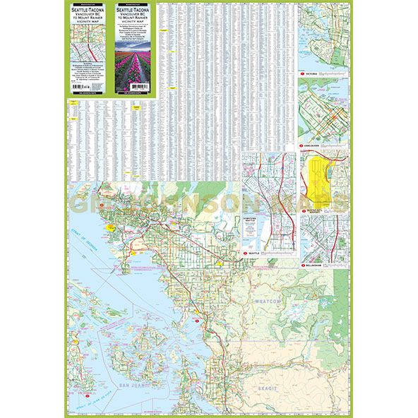 Seattle / Tacoma & Vicinity, Washington Regional Map - Wide World Maps & MORE!