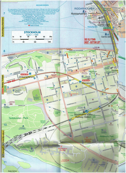 Stockholm & Southern Sweden Travel Reference Map 1:7,400/900k - Wide World Maps & MORE! - Map - ITMB Publishing - Wide World Maps & MORE!