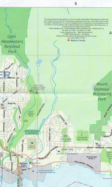 Waterproof Vancouver & Greater Vancouver with Downtown Vancouver - Wide World Maps & MORE! - Map - ITMB Publishing - Wide World Maps & MORE!