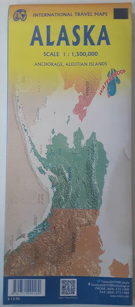 Alaska Travel Reference 1:1,500,000 (Waterproof) Anchorage, Aleutian Islands - Wide World Maps & MORE!
