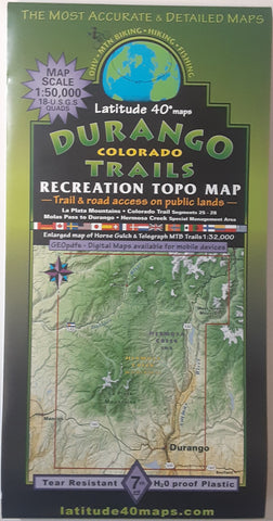 Durango Trails (Colorado OHV | Mtn Biking | Hiking | Fishing) - Wide World Maps & MORE!