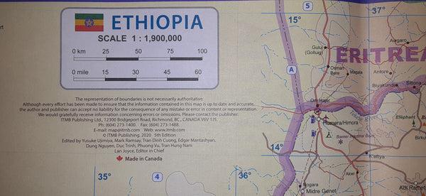 Ethiopia 1 : 2 000 000 & Eritrea 1 : 900 000 - Wide World Maps & MORE!